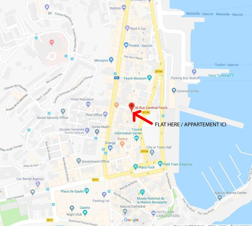 **** Very Central Ajaccio 36 Rue Fesch, Cosy Flat In City Center Pedestrian Street, Up To 4 People **** Eksteriør billede